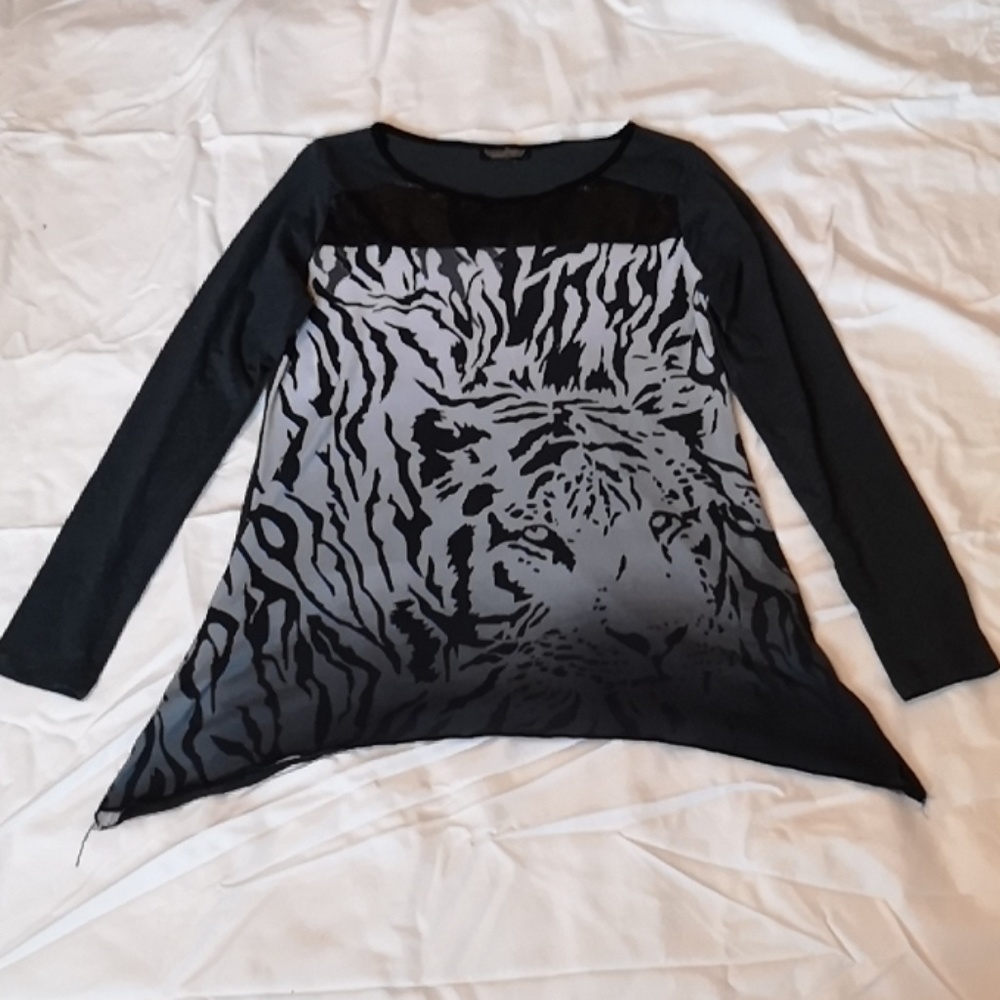 Long Sleeve Tiger Print Shirt by Vanilla Sugar